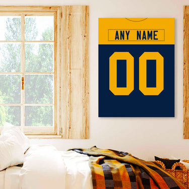 Green Bay Jersey Custom Canvas Print Wall Art for Boy Girl Men Women Football Personalized Canvas Art
